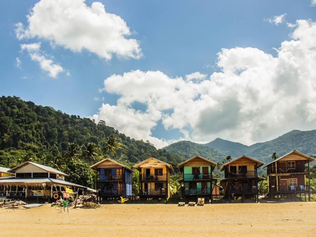 Beach Shack Chalet - Garden View Aframe Big Unit Kampong Juara Esterno foto